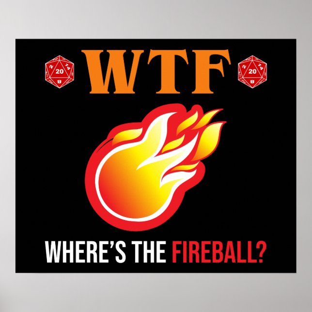 Póster ¿Dónde está la bola de fuego? (Frente)