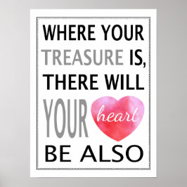 Póster Dónde Está Tu Tesoro, Estará Tu Corazón