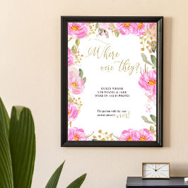 Póster ¿Dónde Estaban Los Bodas De Flores Rosadas En La D