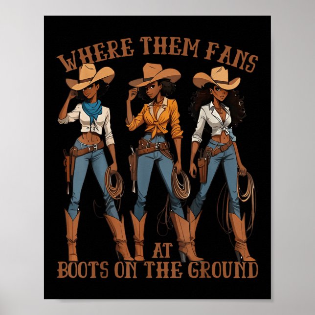 Póster Dónde están esos fans con botas en el suelo línea  (Frente)