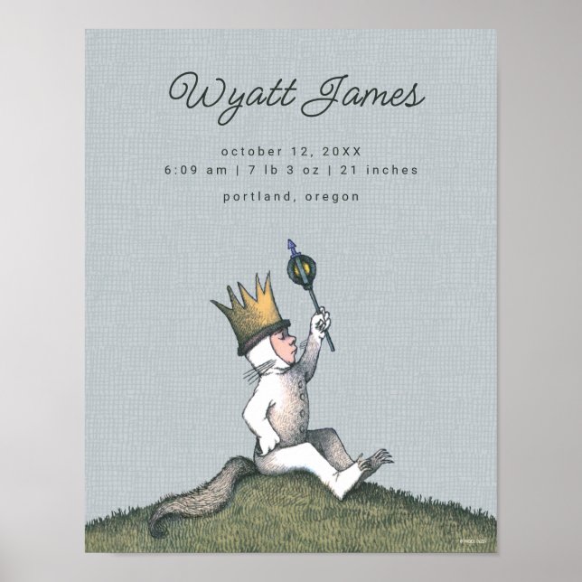 Póster Donde están las cosas salvajes - Rey Max | Nacimie (Frente)