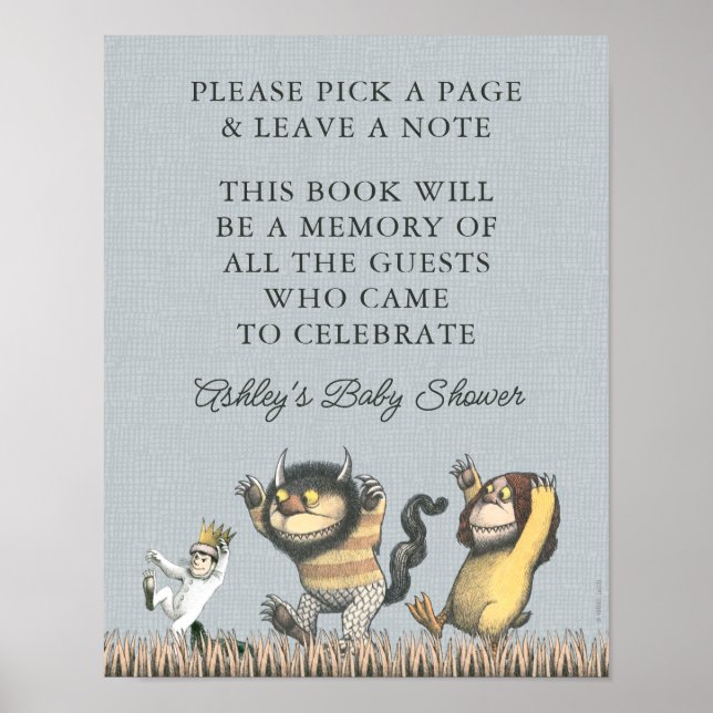 Póster Donde están las cosas salvajes | Rótulo de libros (Frente)