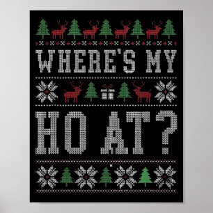 Póster Dónde están mis zorras Matching Couple Navidad Feo