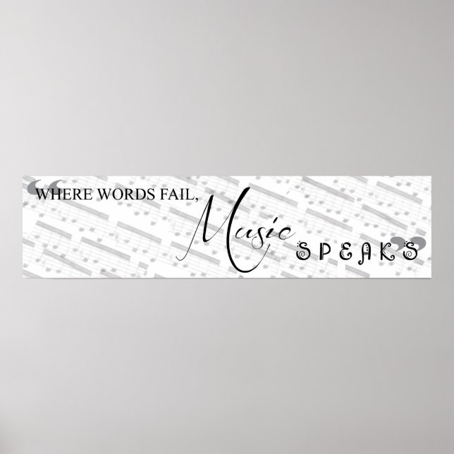 Póster Donde fallan las palabras, la música habla Poster (Frente)