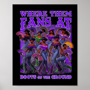 Póster Donde Fans De Boots En Las Vaqueras Del Suelo Noso