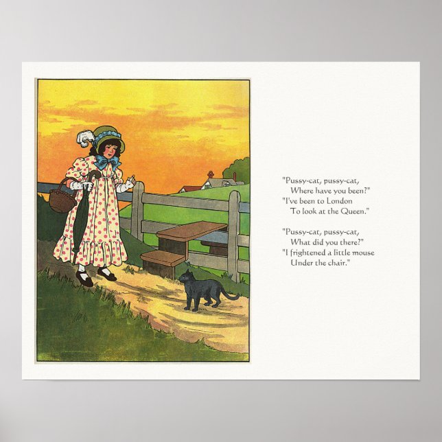 Póster ¿Dónde has estado? Madre Rhyme de oca (Frente)