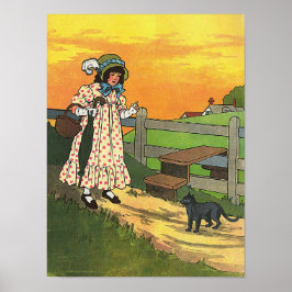 Póster ¿Dónde has estado? Madre Rhyme de oca