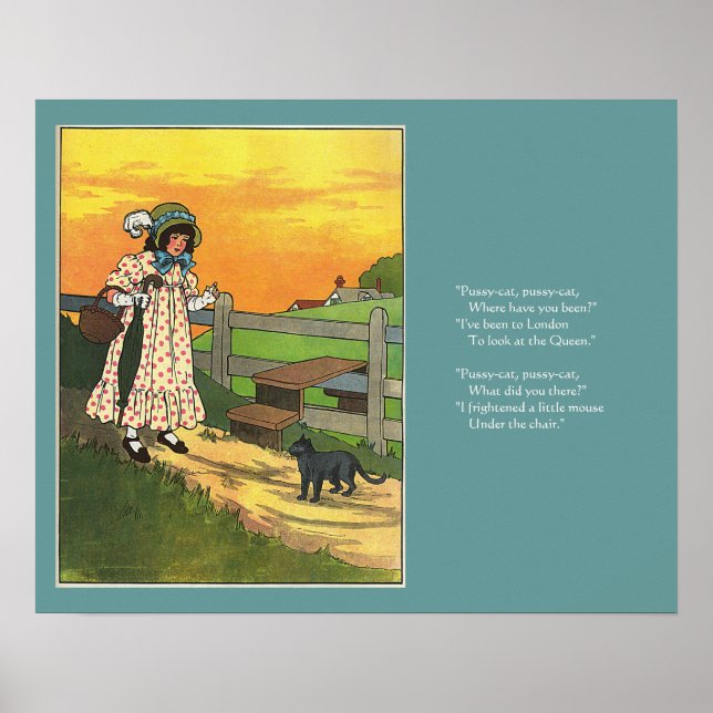 Póster ¿Dónde has estado? Madre Rhyme de oca (Frente)