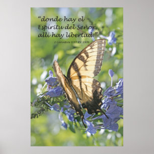 Póster Donde hay el espíritu, alli hay libertad vertical