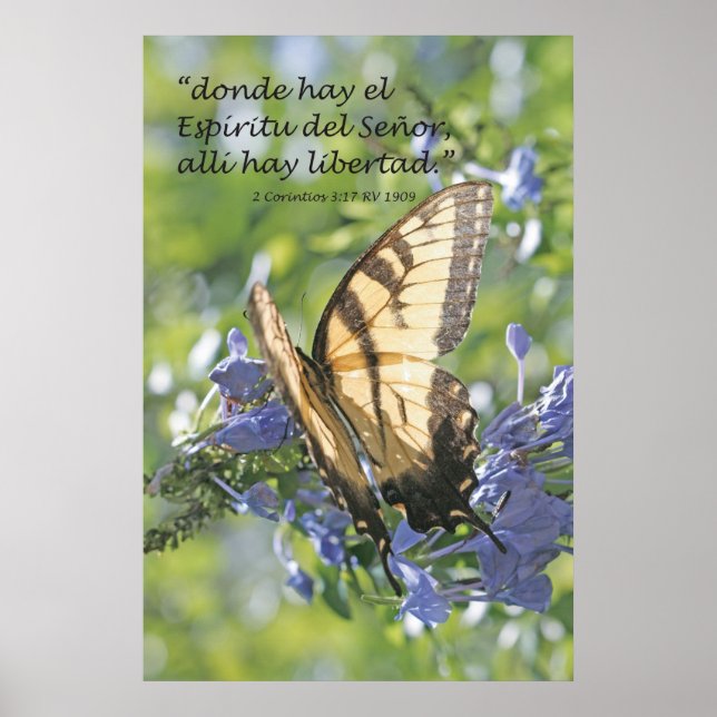 Póster Donde hay el espíritu, alli hay libertad vertical (Frente)