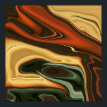 Póster Donde Hay Humo<br><div class="desc">Donde Hay Humo: Impresión abstracta en lienzo en rojo,  naranja,  gris y negro. Humo y fuego.</div>