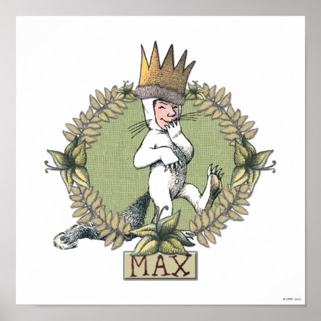 Póster Donde las cosas salvajes | Insignia de Max (Frente)
