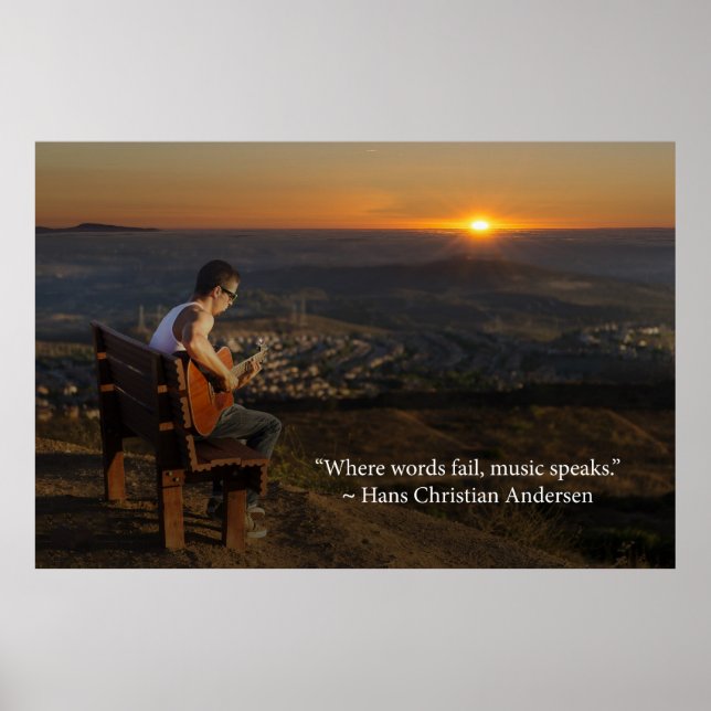 Póster Donde las palabras fallan la música (Frente)