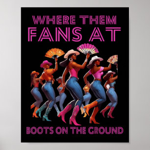 Póster Donde Los Hinchas En Los Graciosos Boots En El Ter