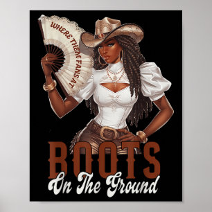 Póster Donde Los Ventiladores En Boots En La Línea De Vaq