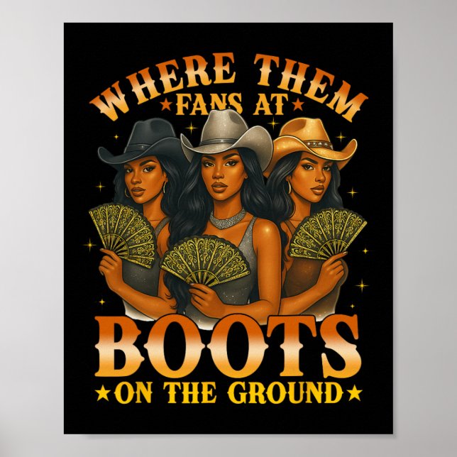 Póster Donde Los Ventilan En Boots En El Suelo Del Oeste  (Frente)
