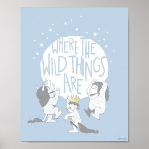 Póster Donde los wild things are   Luna y estrellas
