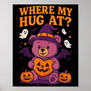 Póster Donde Mi Abrazo En El Cute Halloween Teddy Bear Sp