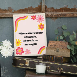 Póster Donde no hay lucha no hay fuerza