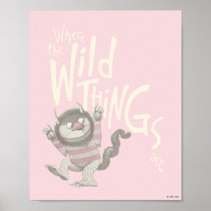 Póster Donde se citan cosas salvajes - rosa