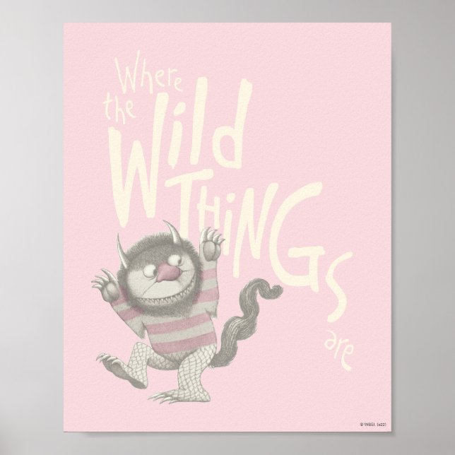 Póster Donde se citan cosas salvajes - rosa (Frente)