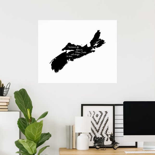 Póster Donde sea que sea la vida - Nueva Escocia siempre  (Oficina en casa)