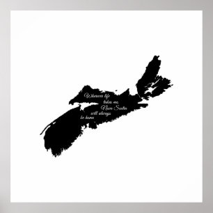 Póster Donde sea que sea la vida - Nueva Escocia siempre