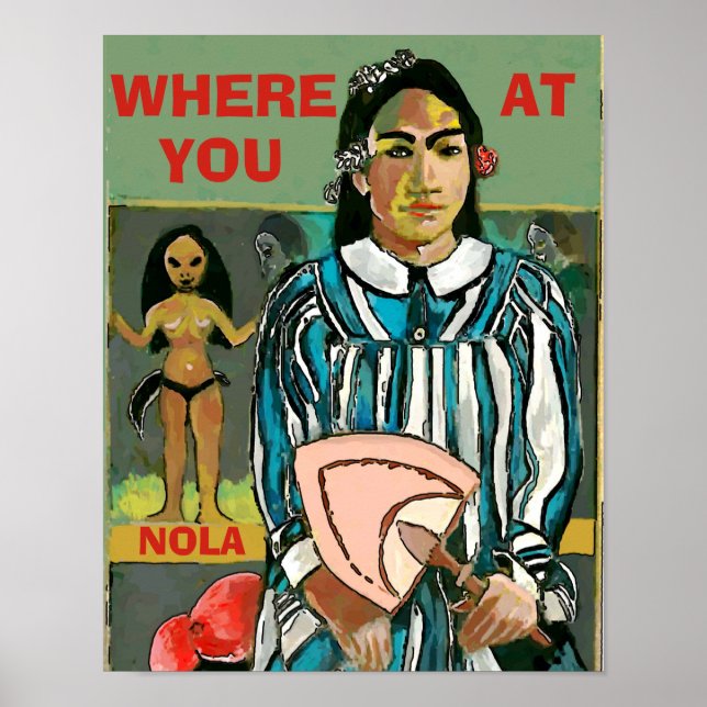 Póster Donde Uou At, NOLA, editar texto, Poster (Frente)