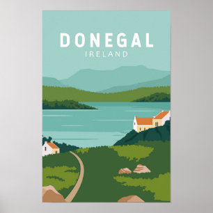 Póster Donegal Ireland Retro Travel Art Vintage