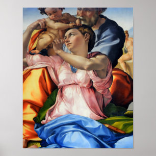 Póster Doni Tondo, Doni Madona (detalle), Michelangelo, 1