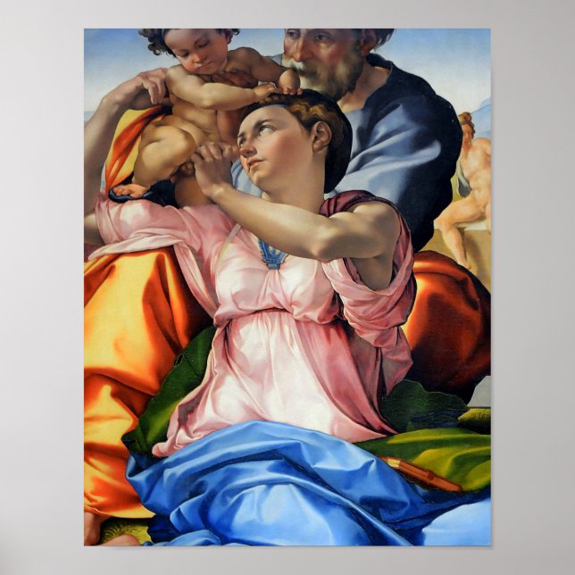 Póster Doni Tondo, Doni Madona (detalle), Michelangelo, 1 (Frente)