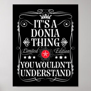 Póster Donia nombra que es cosa de Donia que no deberías 
