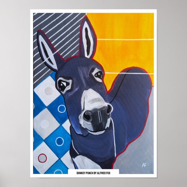 Póster Donkey Punch Painting by Alfred Fox (Frente)