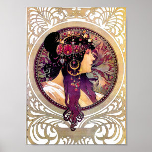 Póster Donna Orechini de Alfonso Mucha