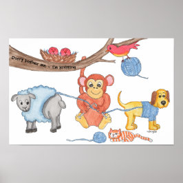 Póster Don't Bother Me - I'm Knitting