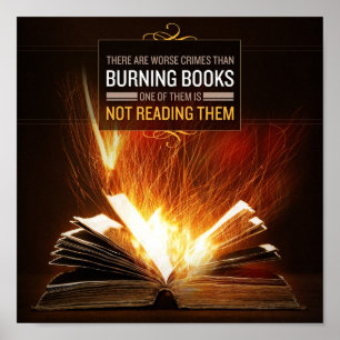 Póster Don't Burn Books, Read Them - Poster Print