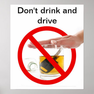 Póster Don't drink and drive