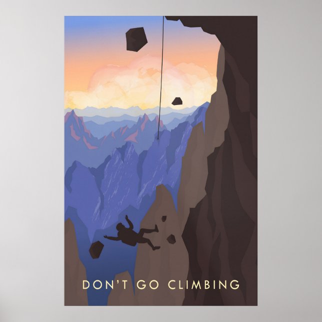 Póster Dont Go Climbing Travel Poster (Frente)