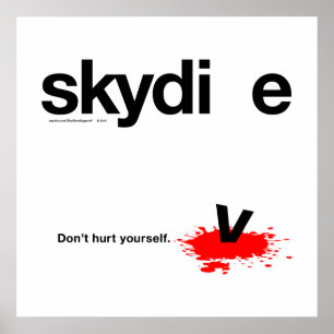 Póster Don't Hurt Yourself Skydiver