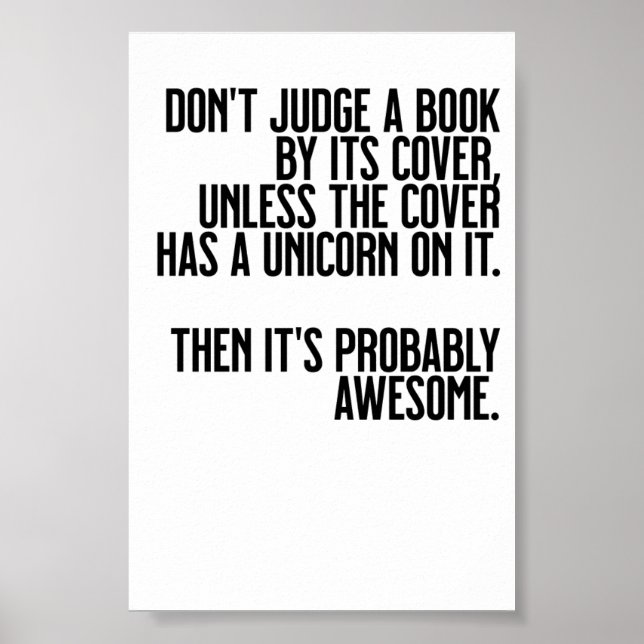 Póster Don't judge a book (Frente)