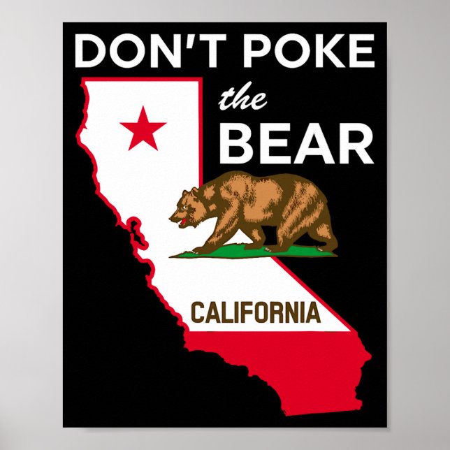 Póster Dont Ke The Bear California Republic Design  (Frente)