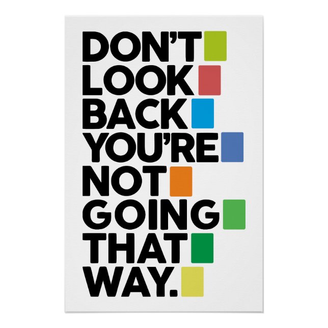 Póster Don't look back (Anverso)