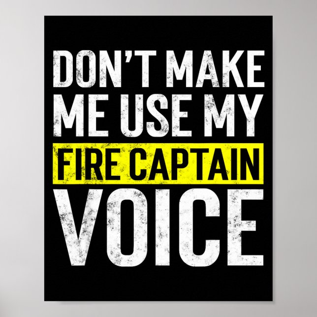 Póster Don't Make Me Use My Firefighter Fire Captain Chie (Frente)