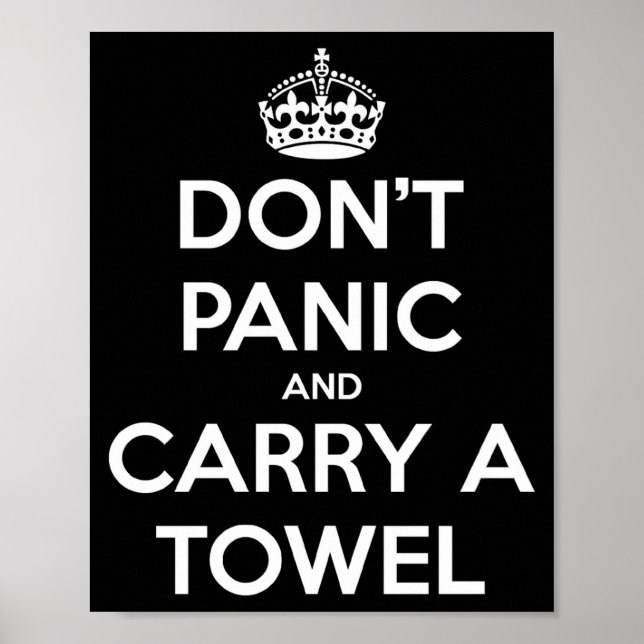 Póster Dont Panic And Carry A Towel  (Frente)