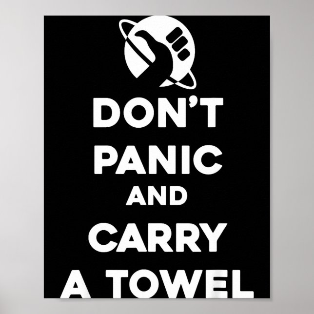Póster Don't Panic And Carry A Towel - Towel Day May 25th (Frente)