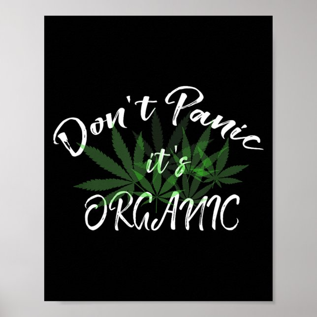 Póster Don't Panic It's Organic Funny Quotes Shirt  (Frente)