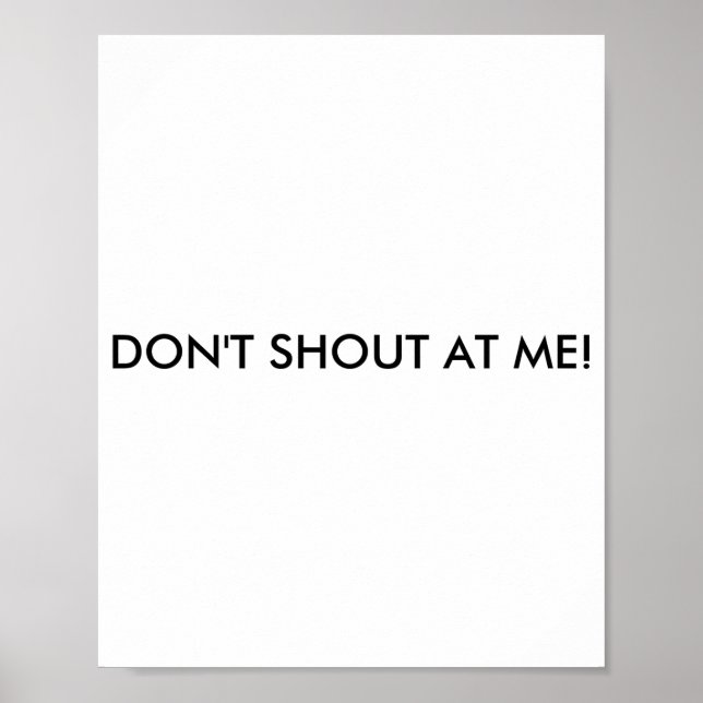 Póster Dont Shout At Me Womens Warning  (Frente)