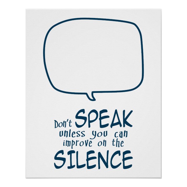 Póster Don't Speak (Anverso)