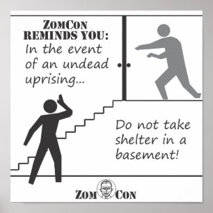 Póster Don't Take Shelter in a Basement