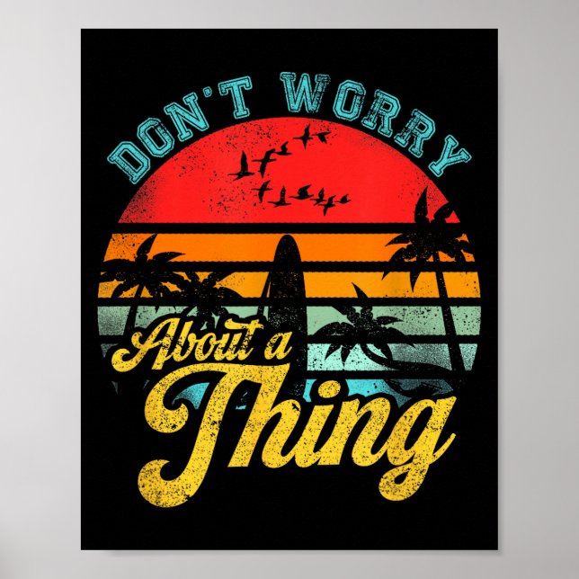 Póster Don't Worry About A Thing Jamaican Rasta Reggae Fu (Frente)
